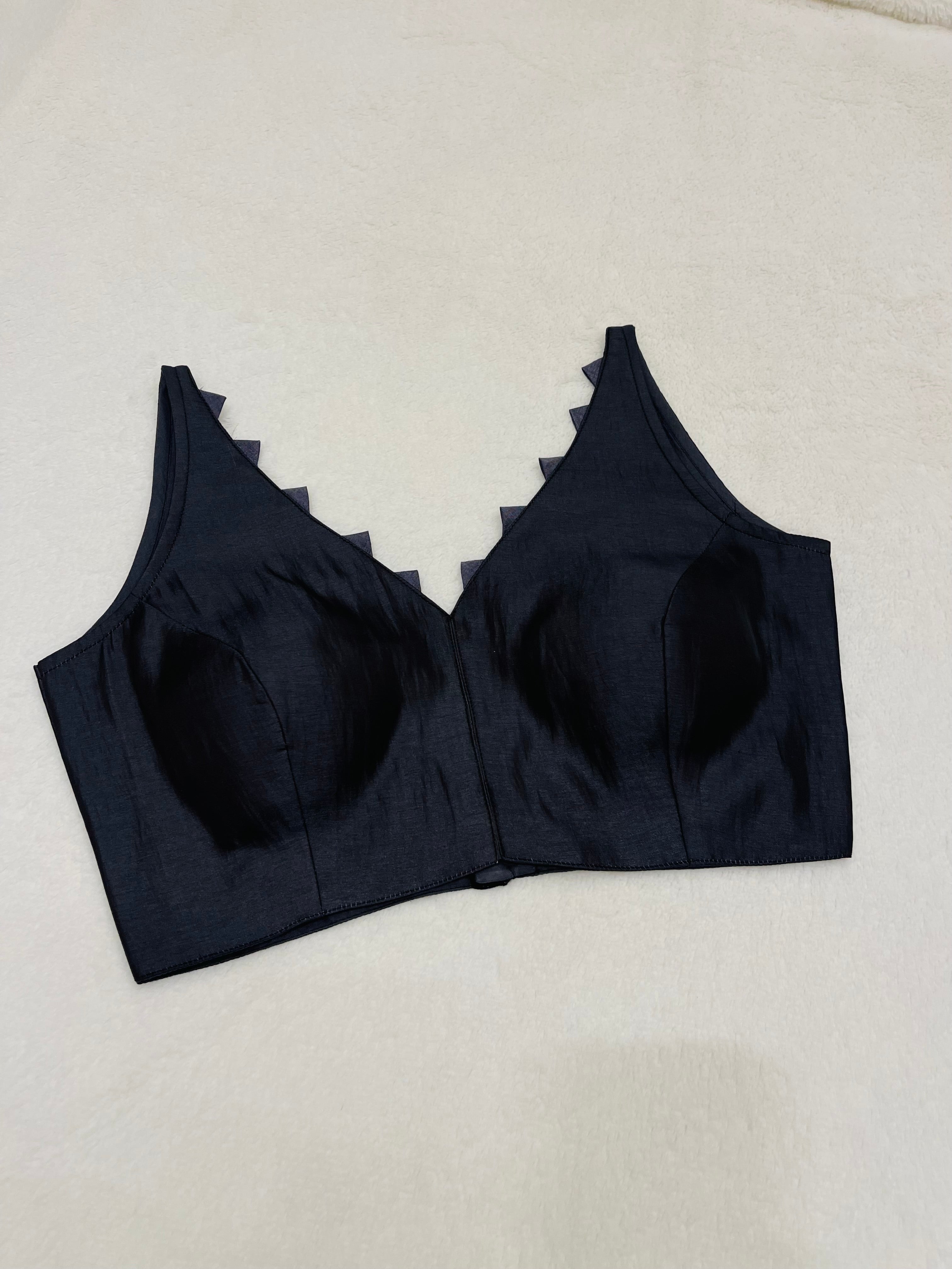 Kaveri basic Grey Silk Blend Blouse