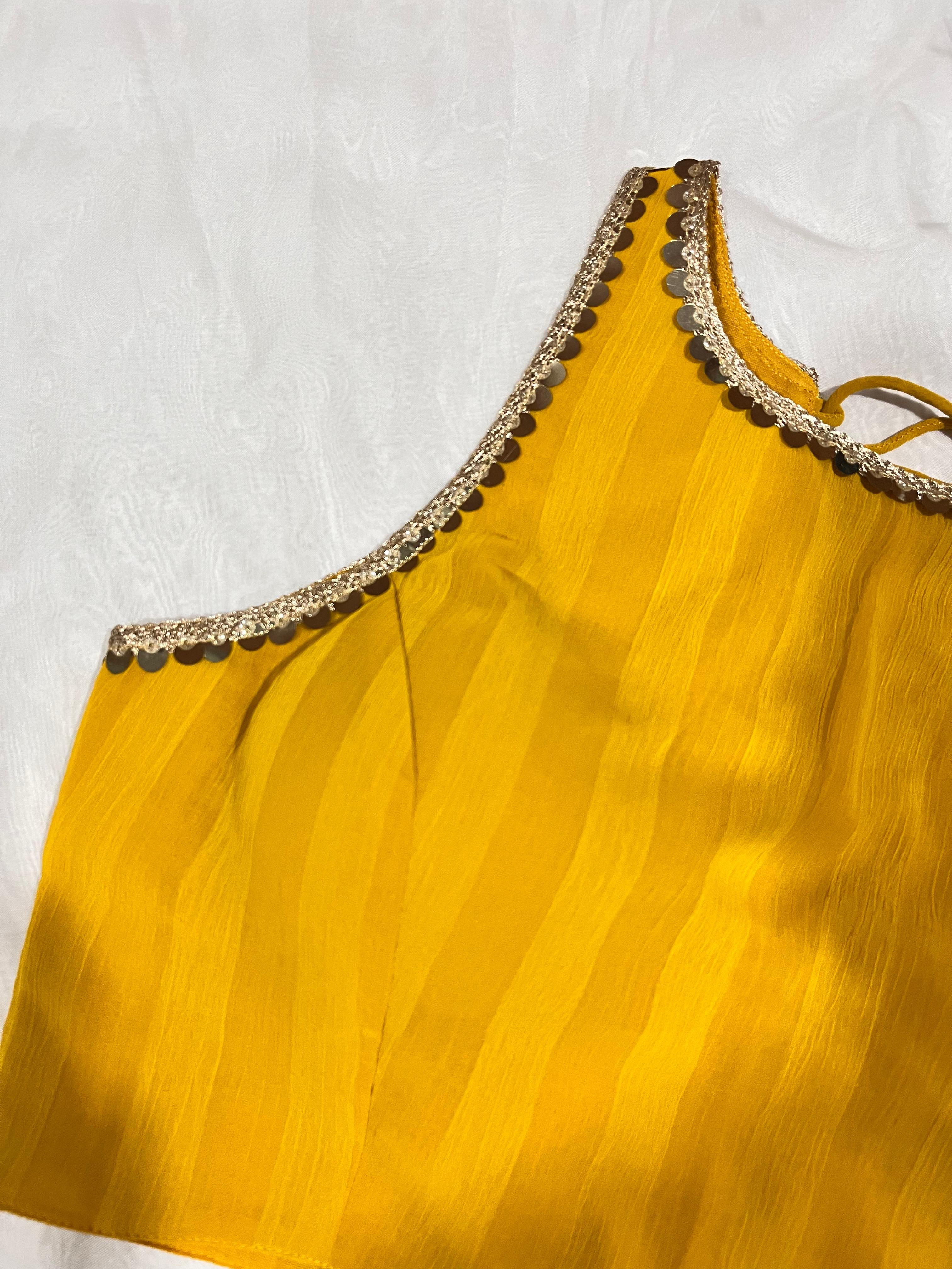 Zehra Mustard Yellow Blouse