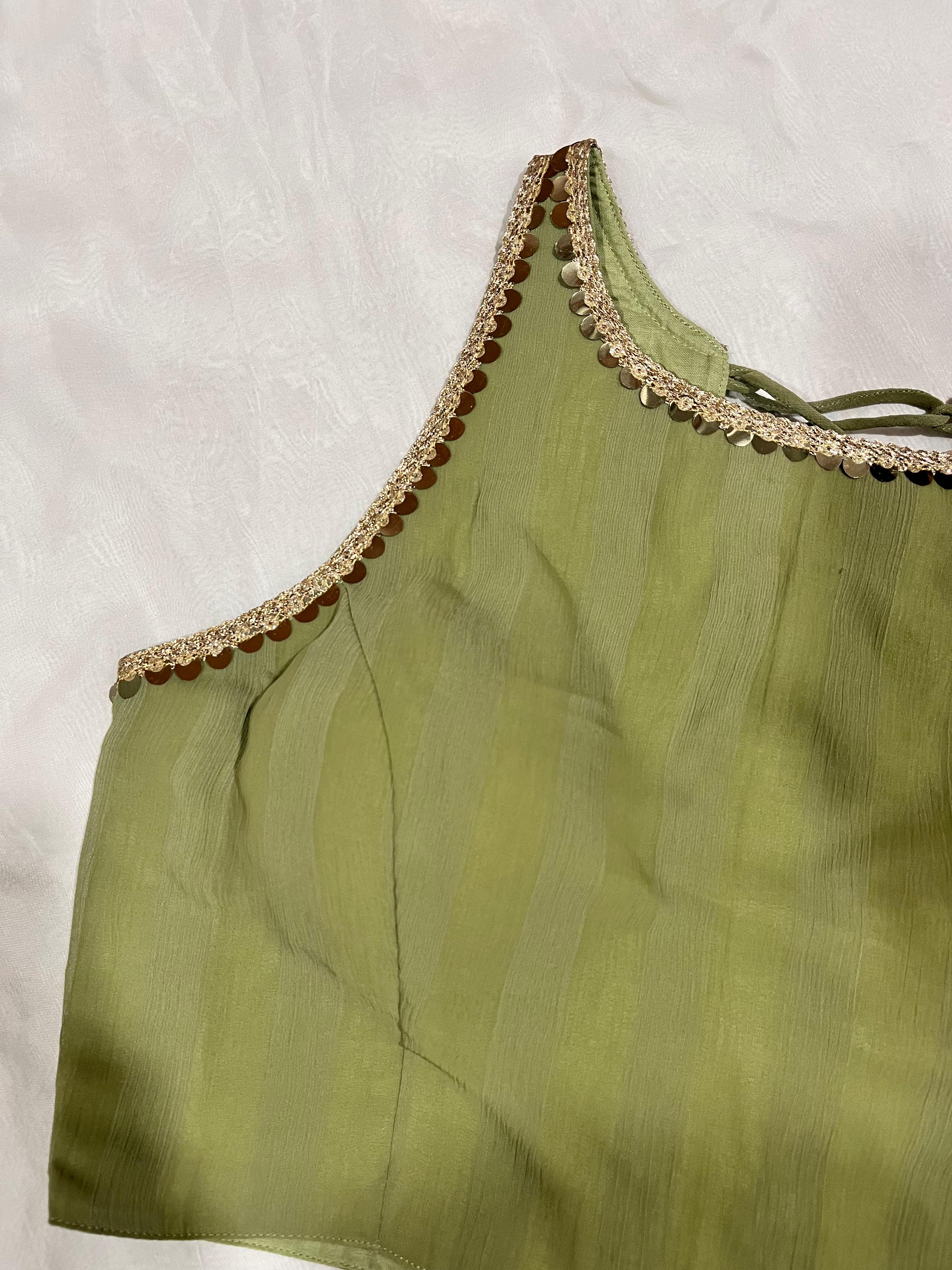 Zehra Olive Green Blouse