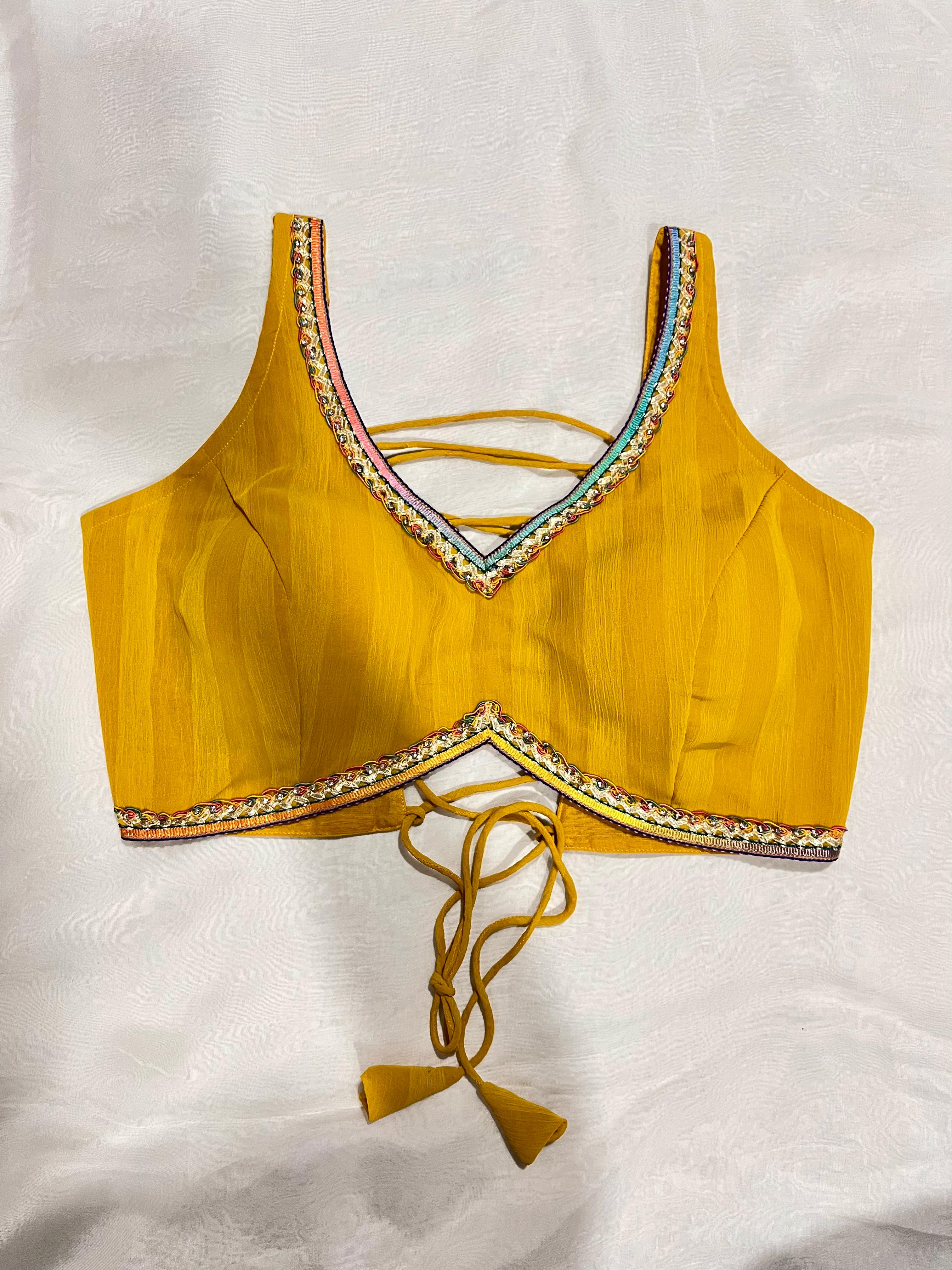 Kavya Mustard Yellow Blouse