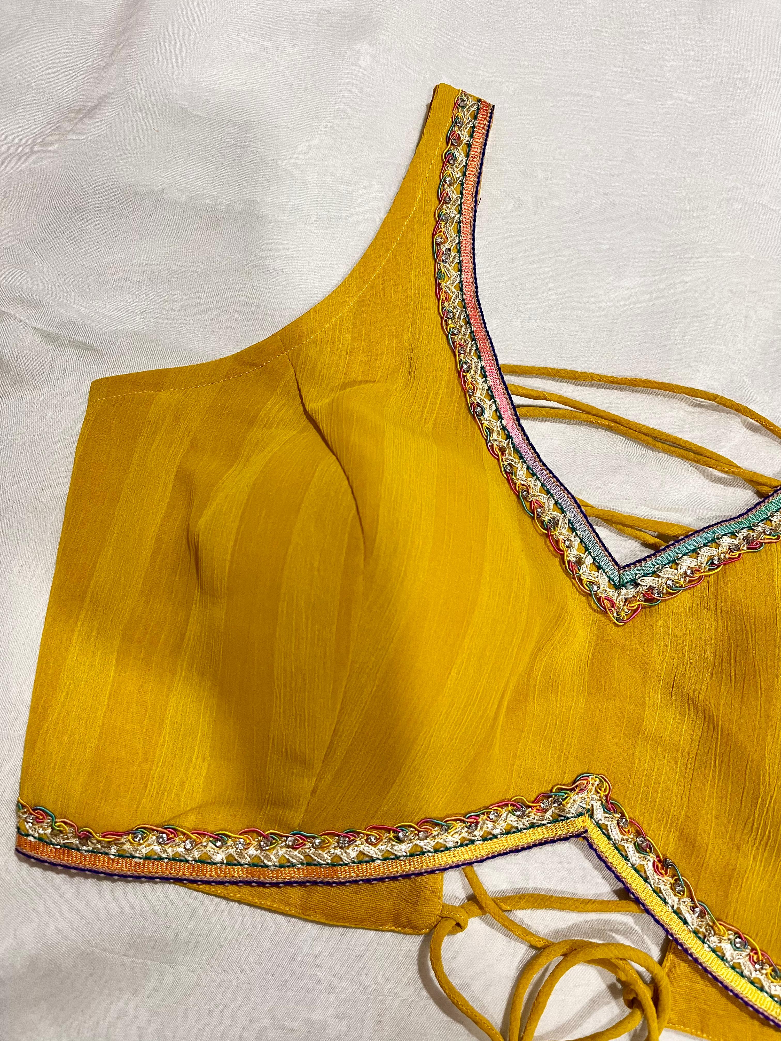 Kavya Mustard Yellow Blouse