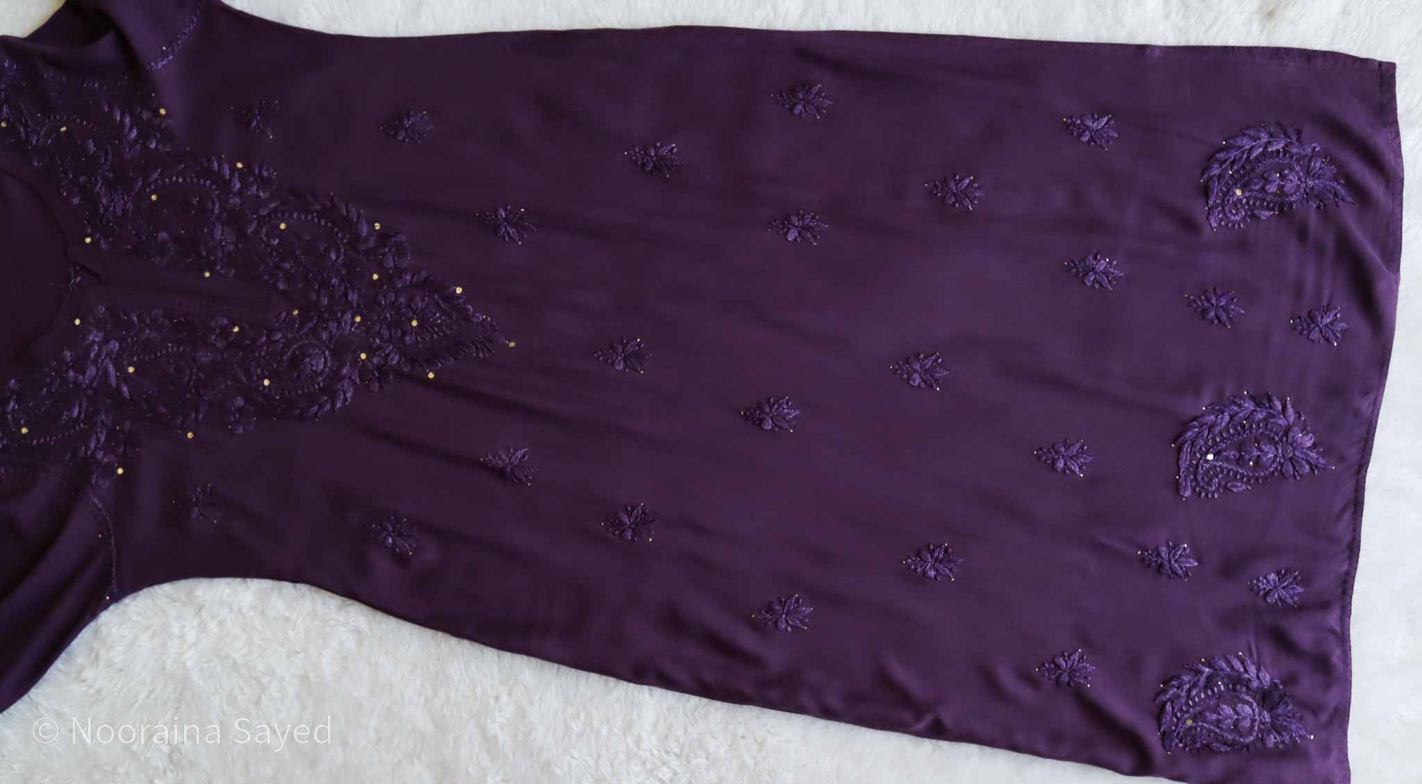 Ahana Purple Rayon sequin Long Kurta