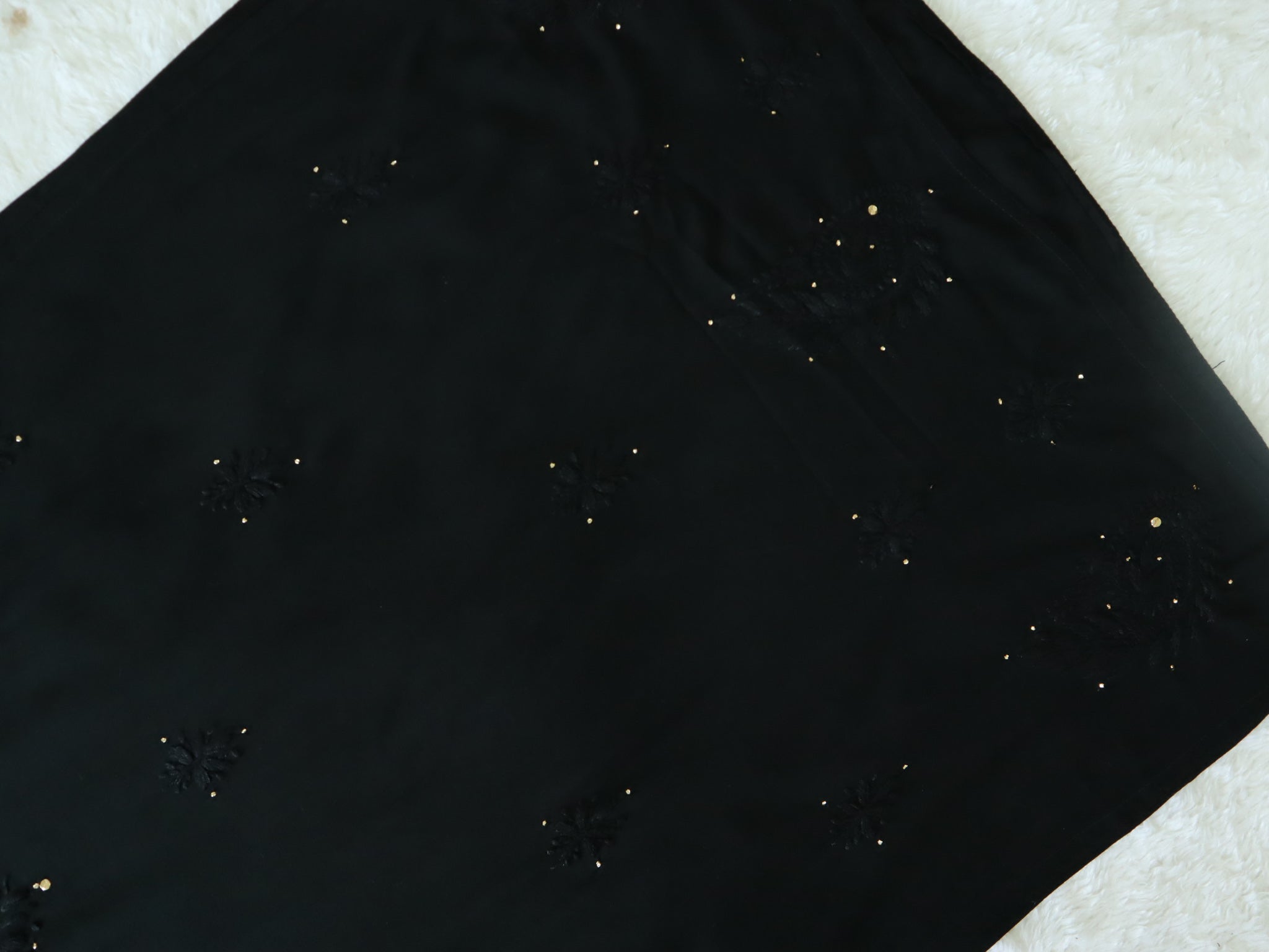 Ahana Black Rayon Sequin Embllished Long Kurta