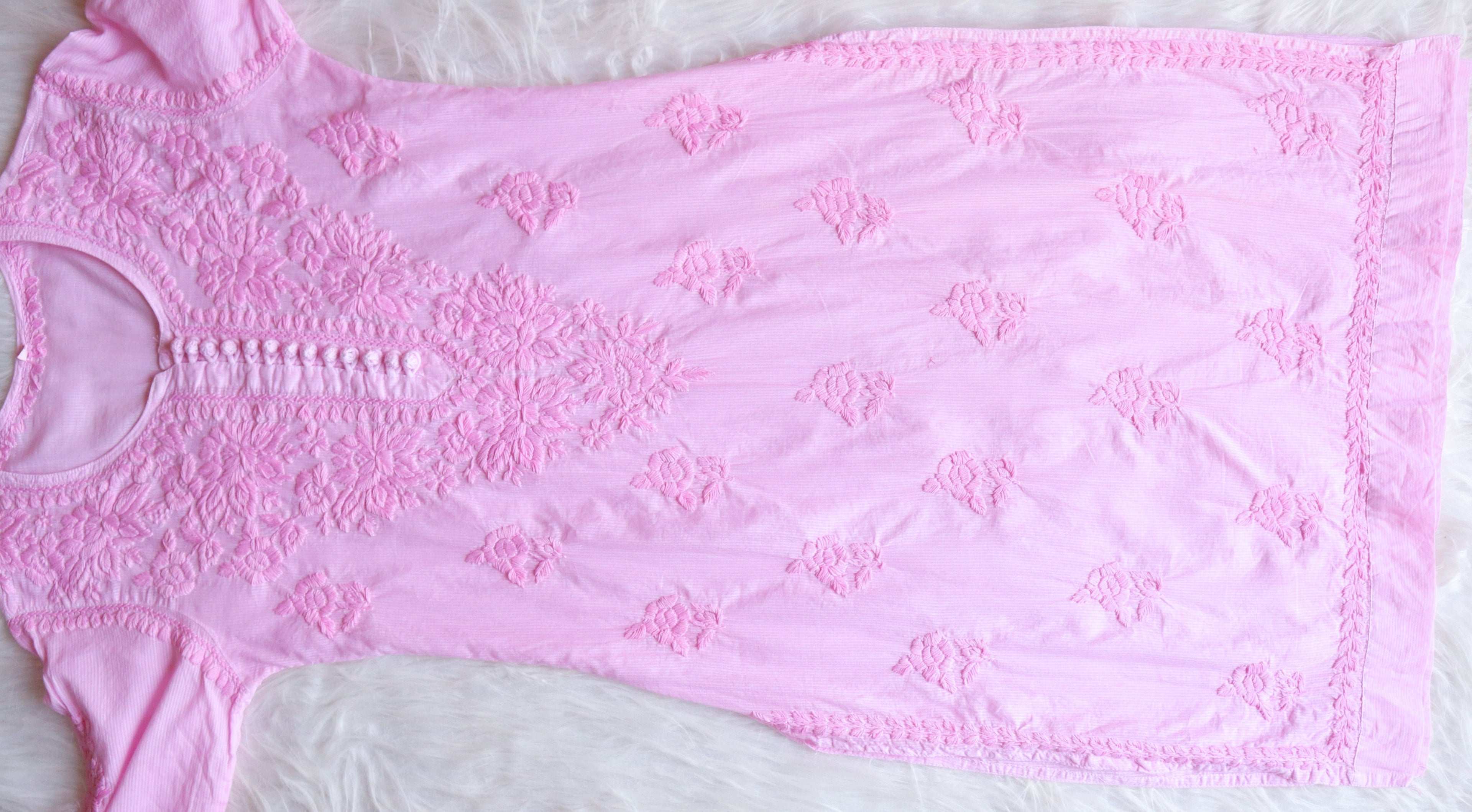 Anaya Baby Pink Rayon Kurta