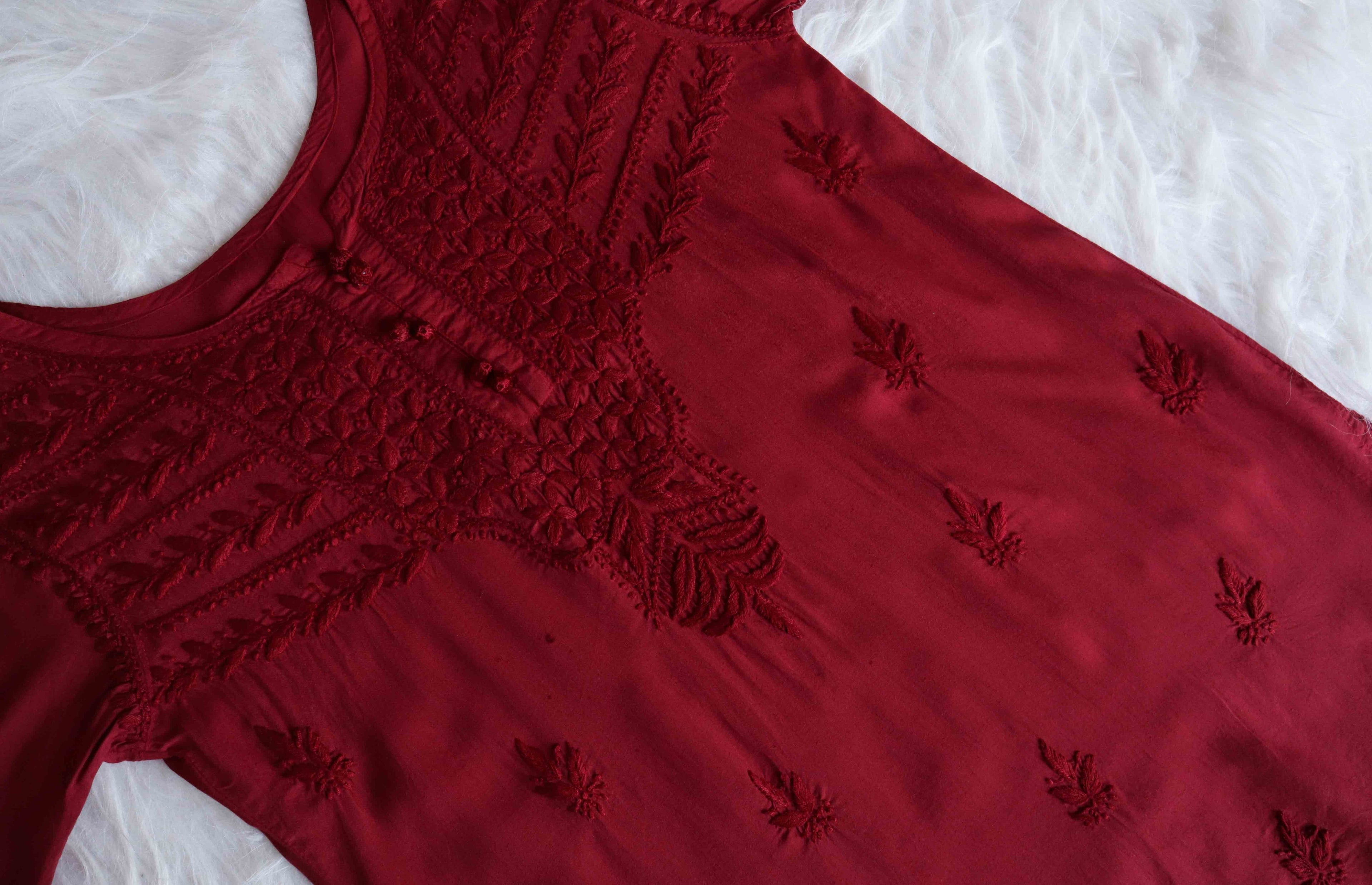 Saheli Maroon Modal short top