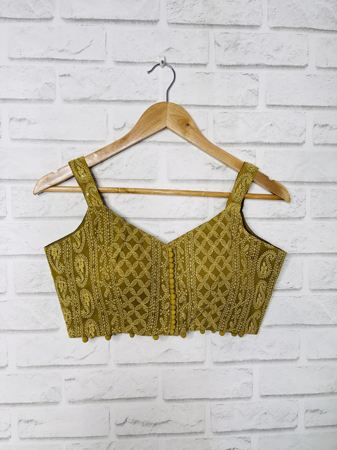 Aneri mehndi green blouse