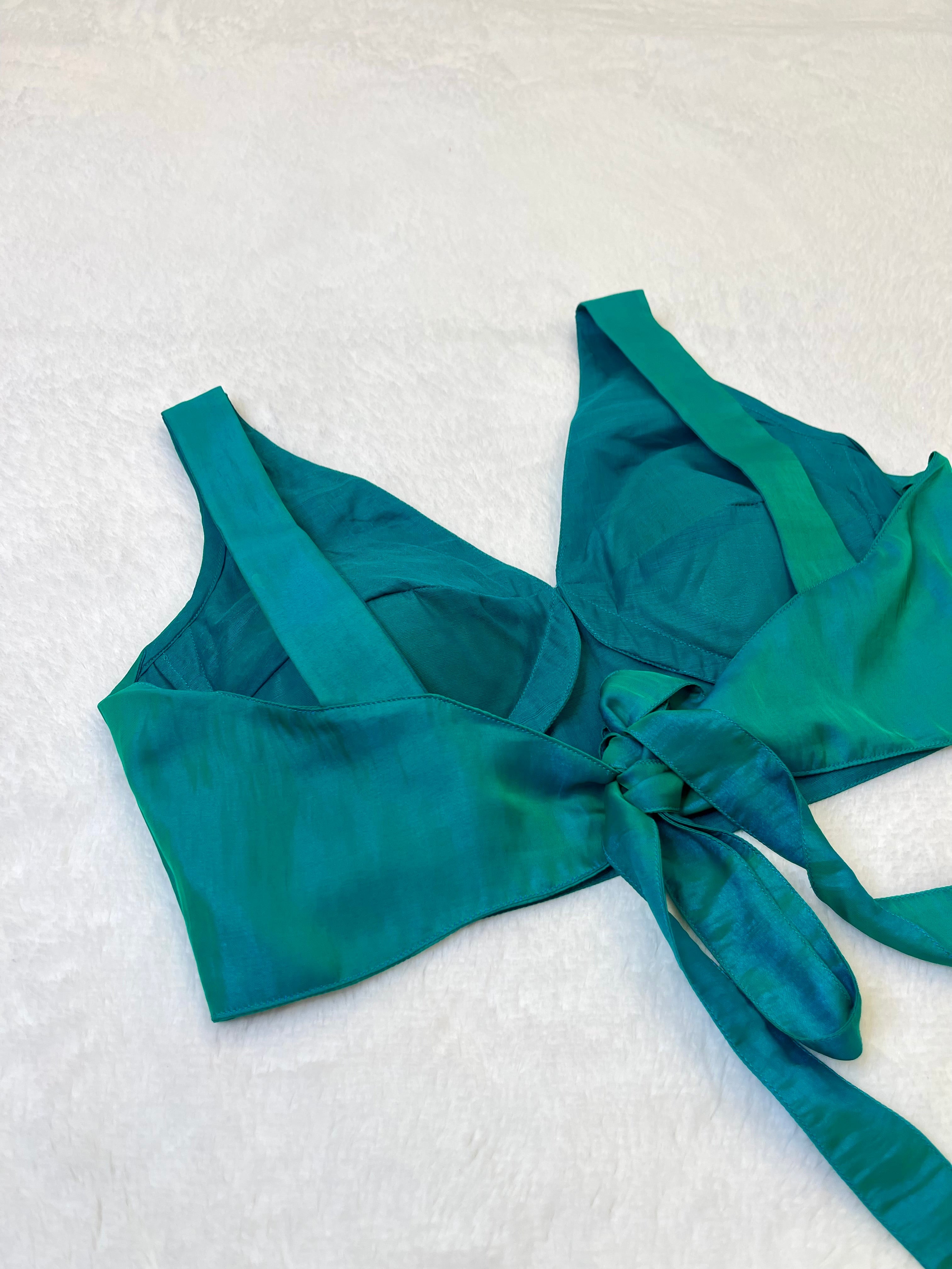 Kaveri Dual Shade Green Blouse