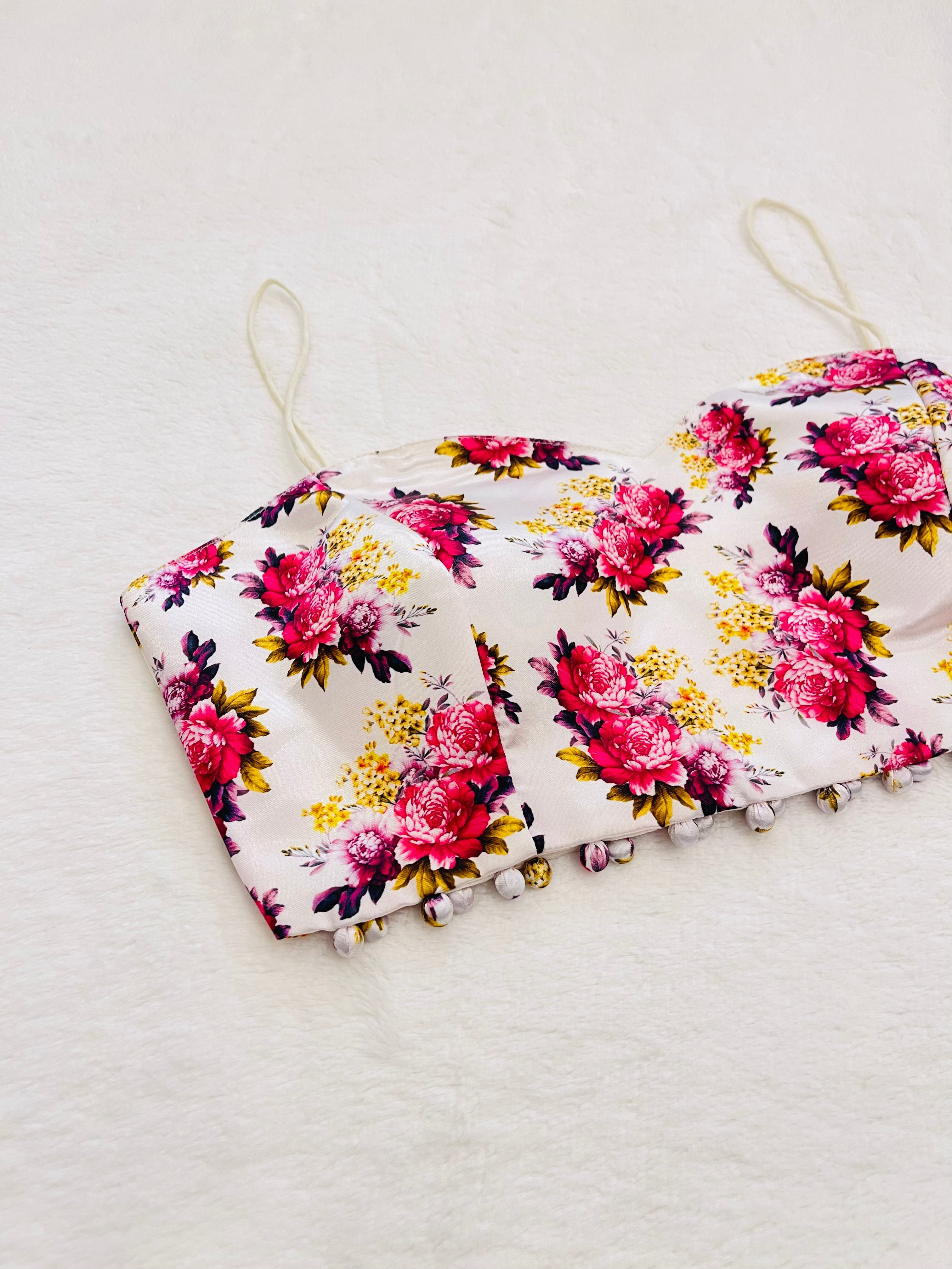 Ragini White Printed Blouse