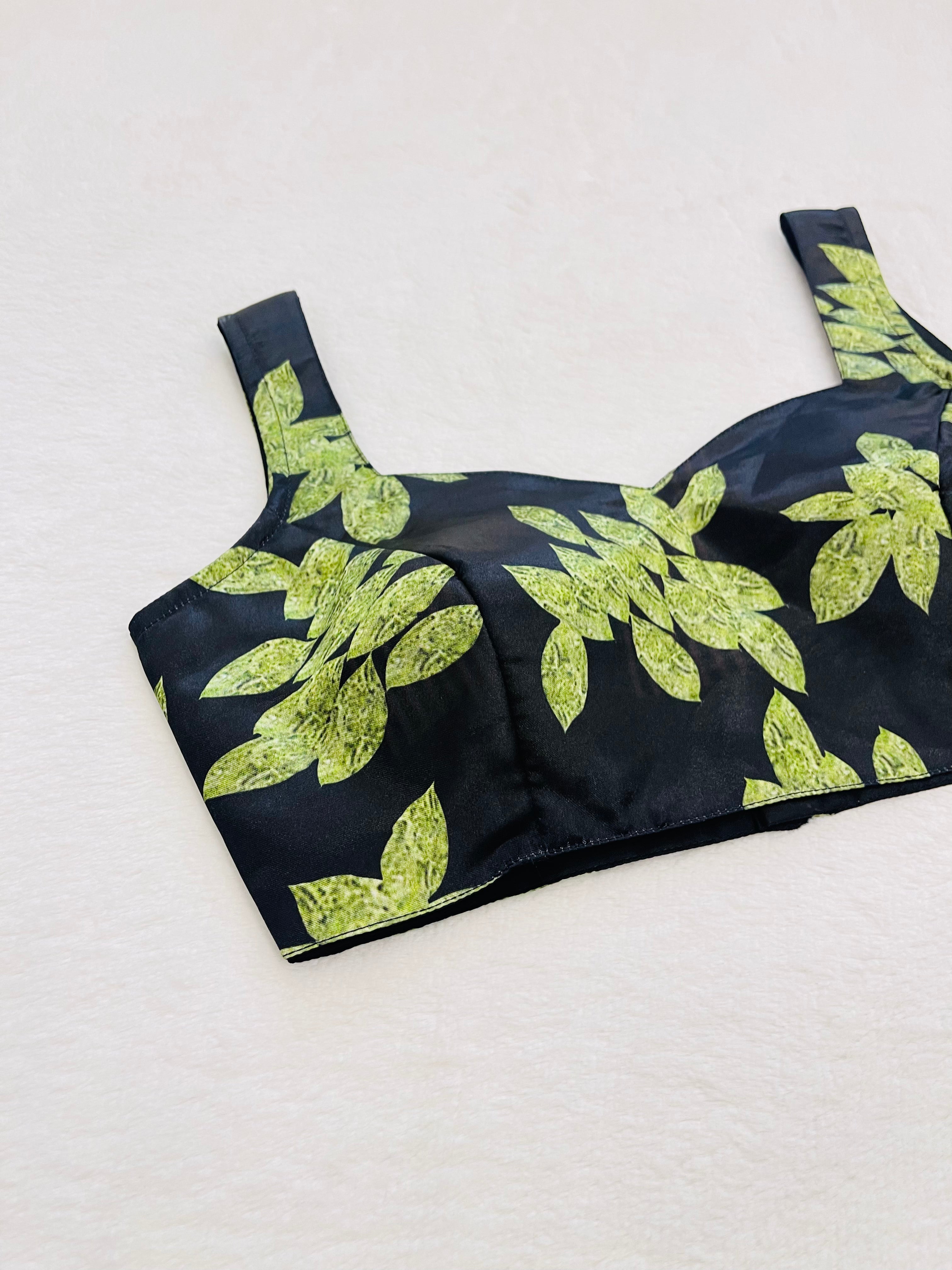 Ragini Black Green Blouse