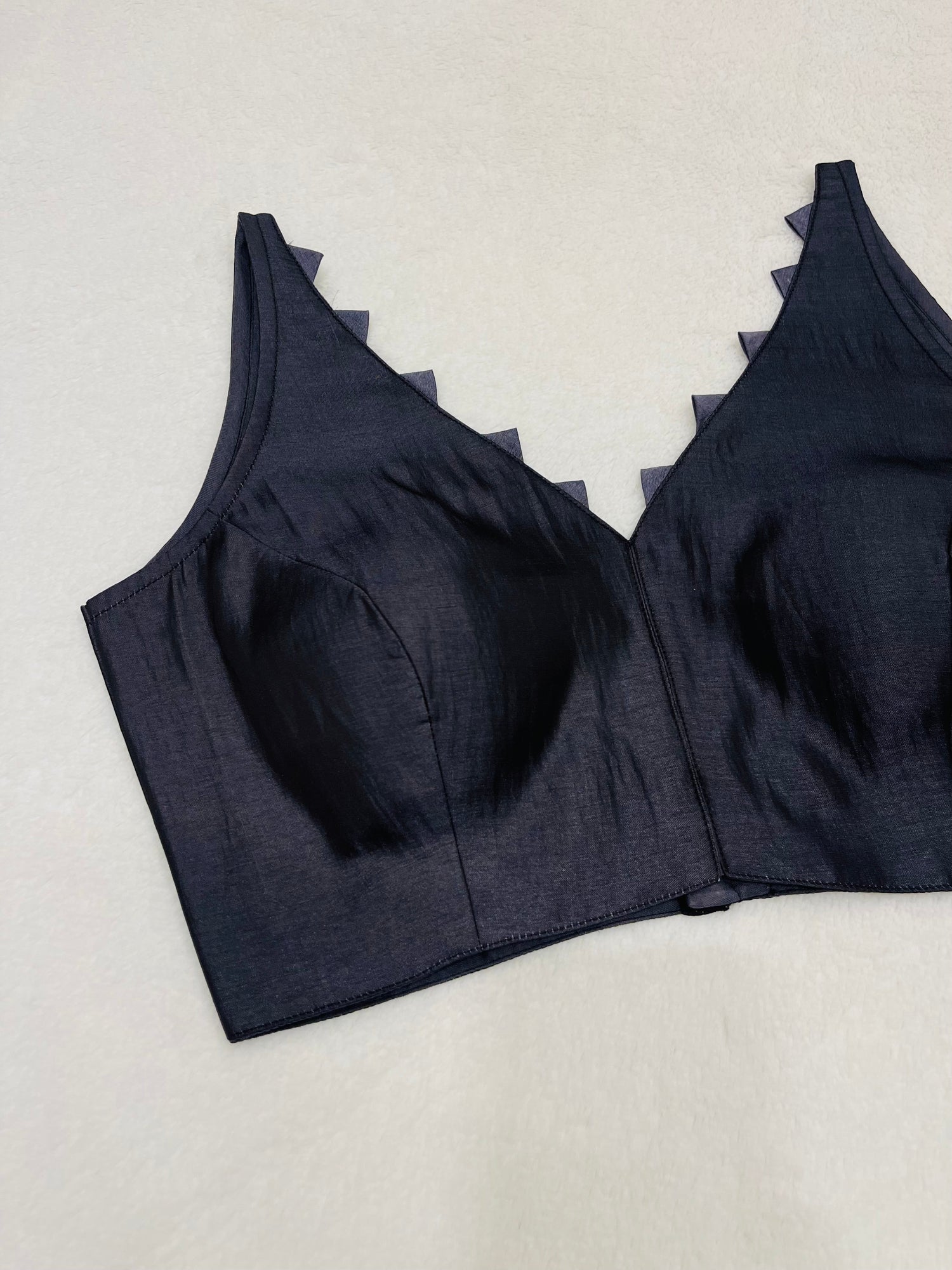 Kaveri basic Grey Silk Blend Blouse