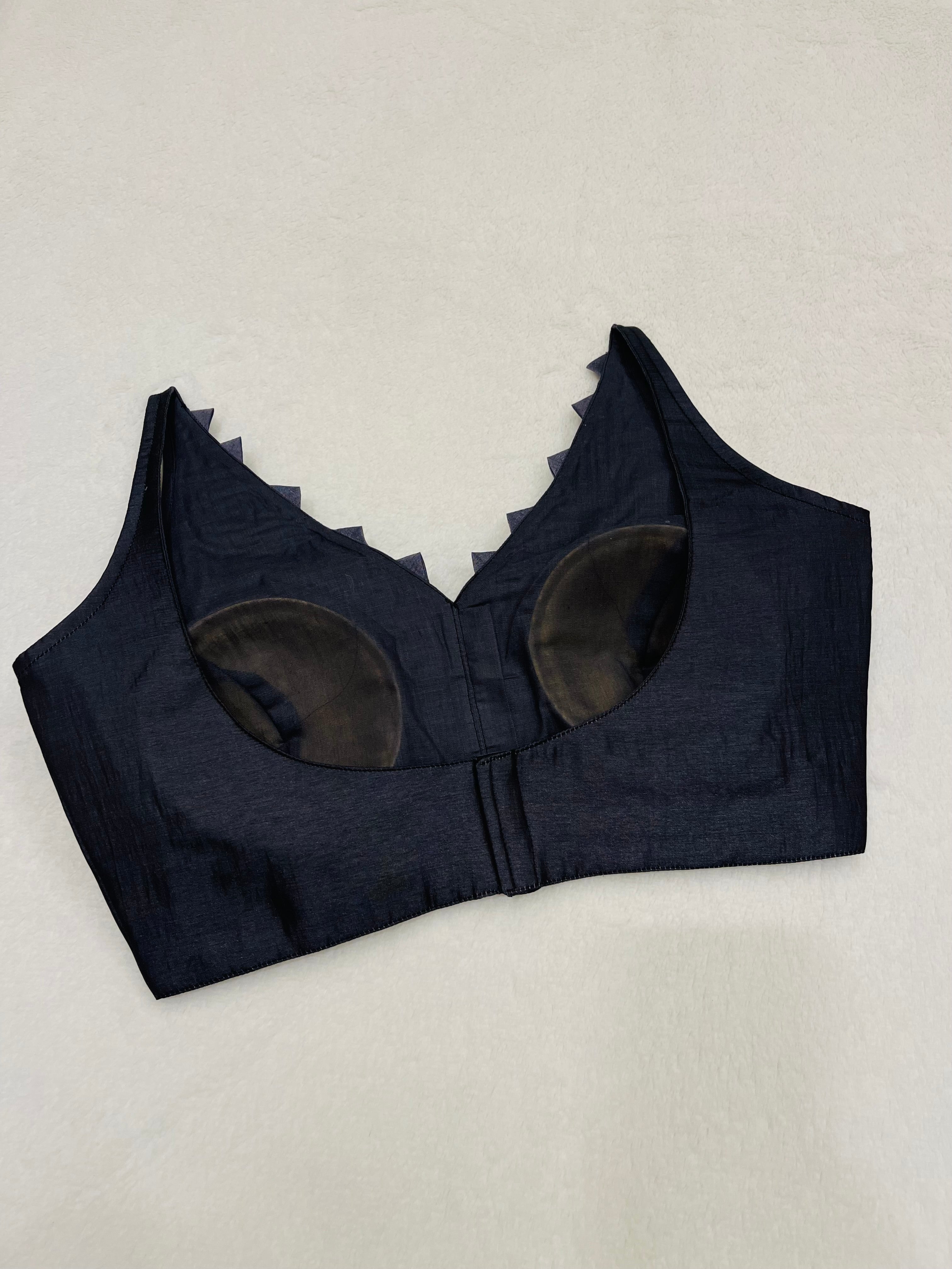 Kaveri basic Grey Silk Blend Blouse