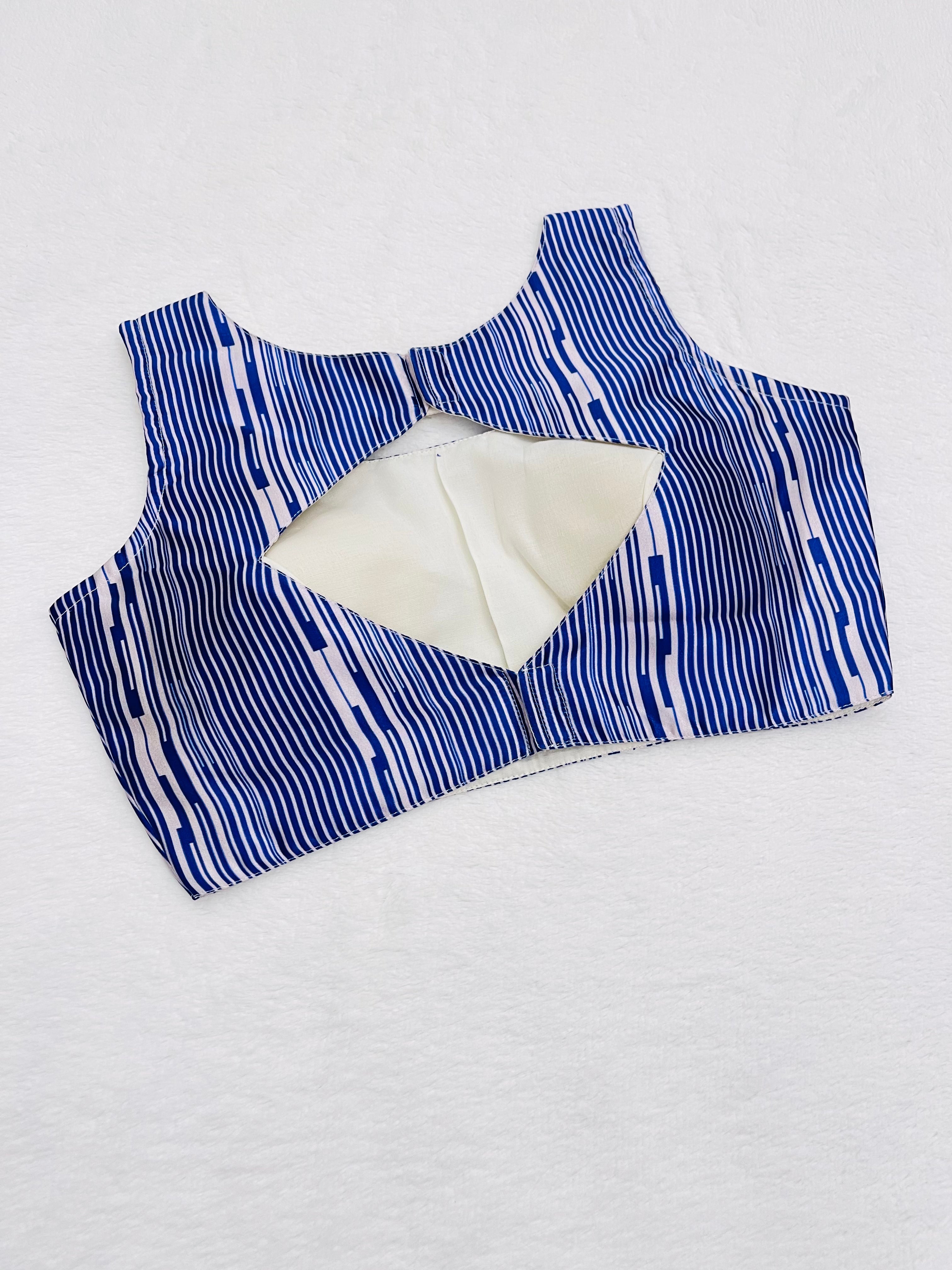 Ragini Blue Digital Print Blouse