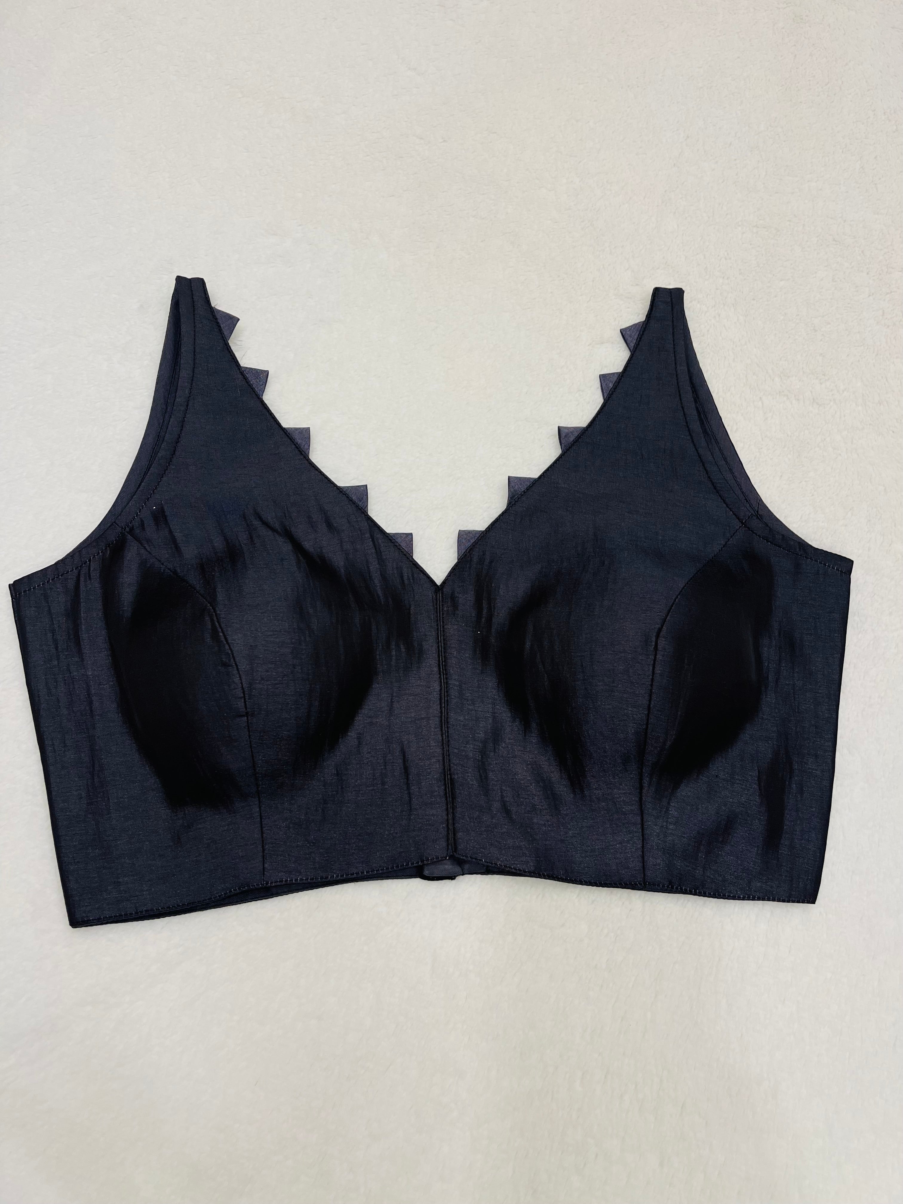 Kaveri basic Grey Silk Blend Blouse