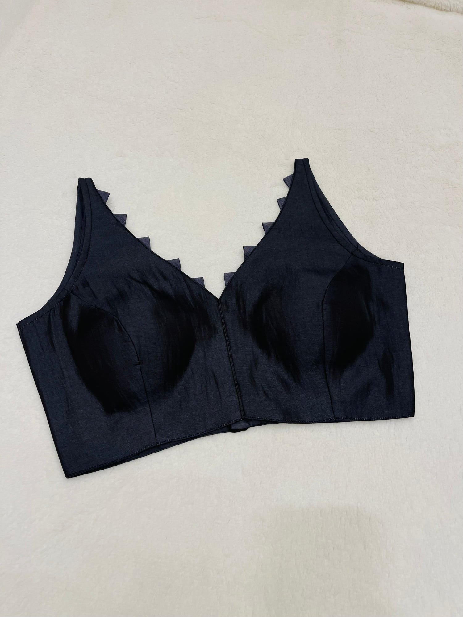 Kaveri basic Grey Silk Blend Blouse