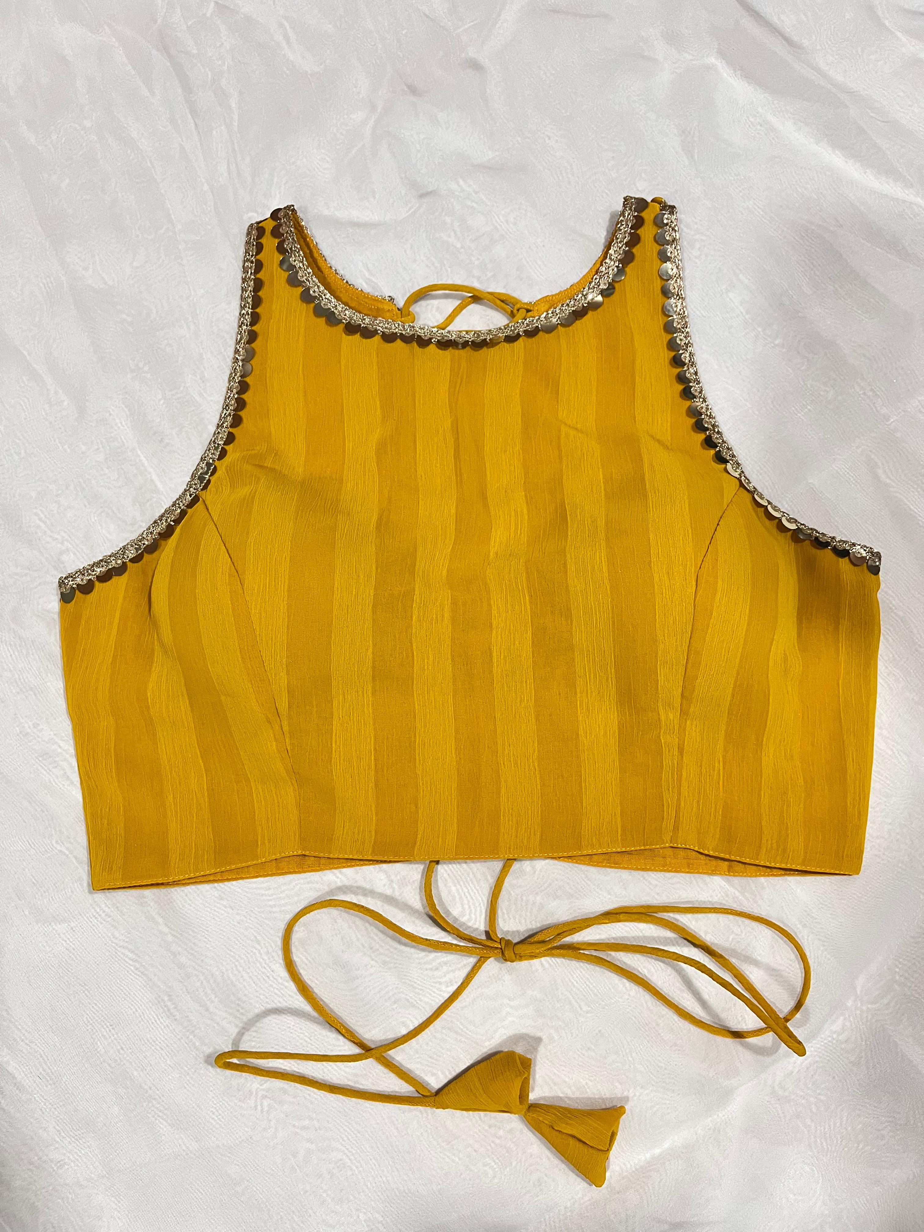 Zehra Mustard Yellow Blouse