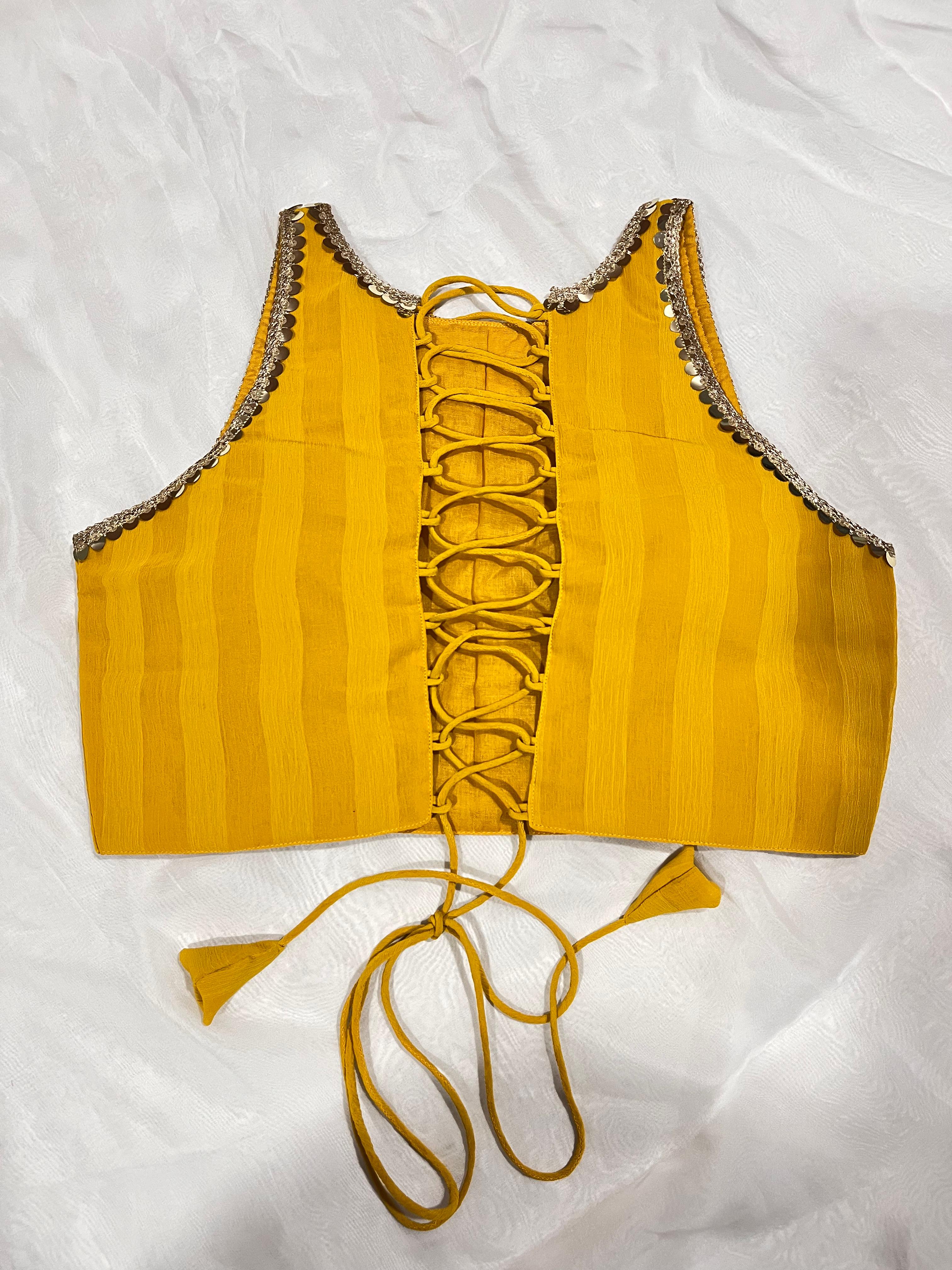 Zehra Mustard Yellow Blouse