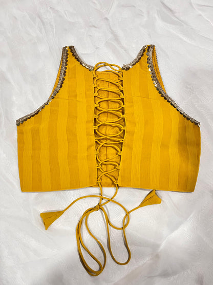 Zehra Mustard Yellow Blouse