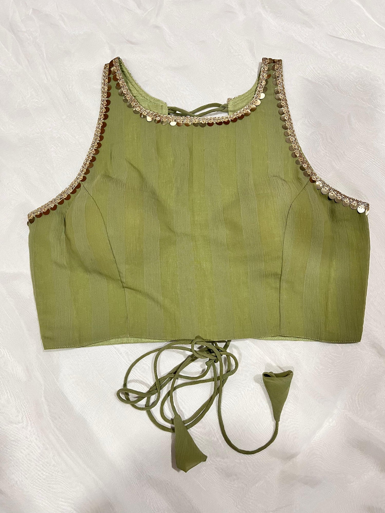 Zehra Olive Green Blouse