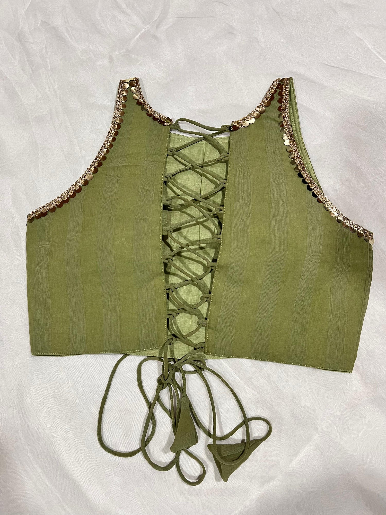 Zehra Olive Green Blouse