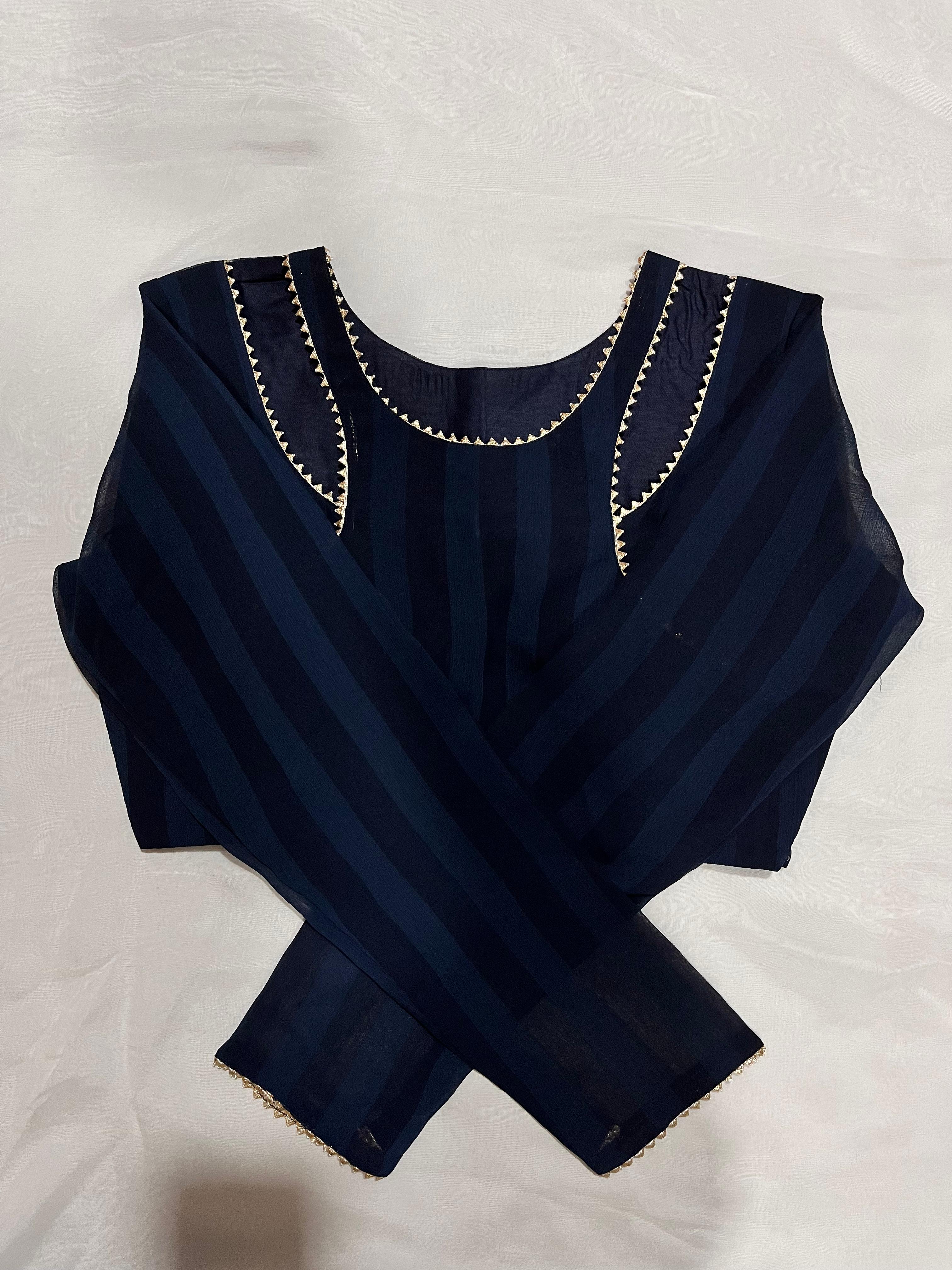 Aabha Navy Blue Blouse
