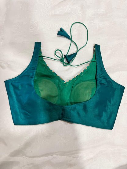 Kavya Peacock Blue Blouse