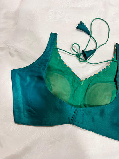 Kavya Peacock Blue Blouse