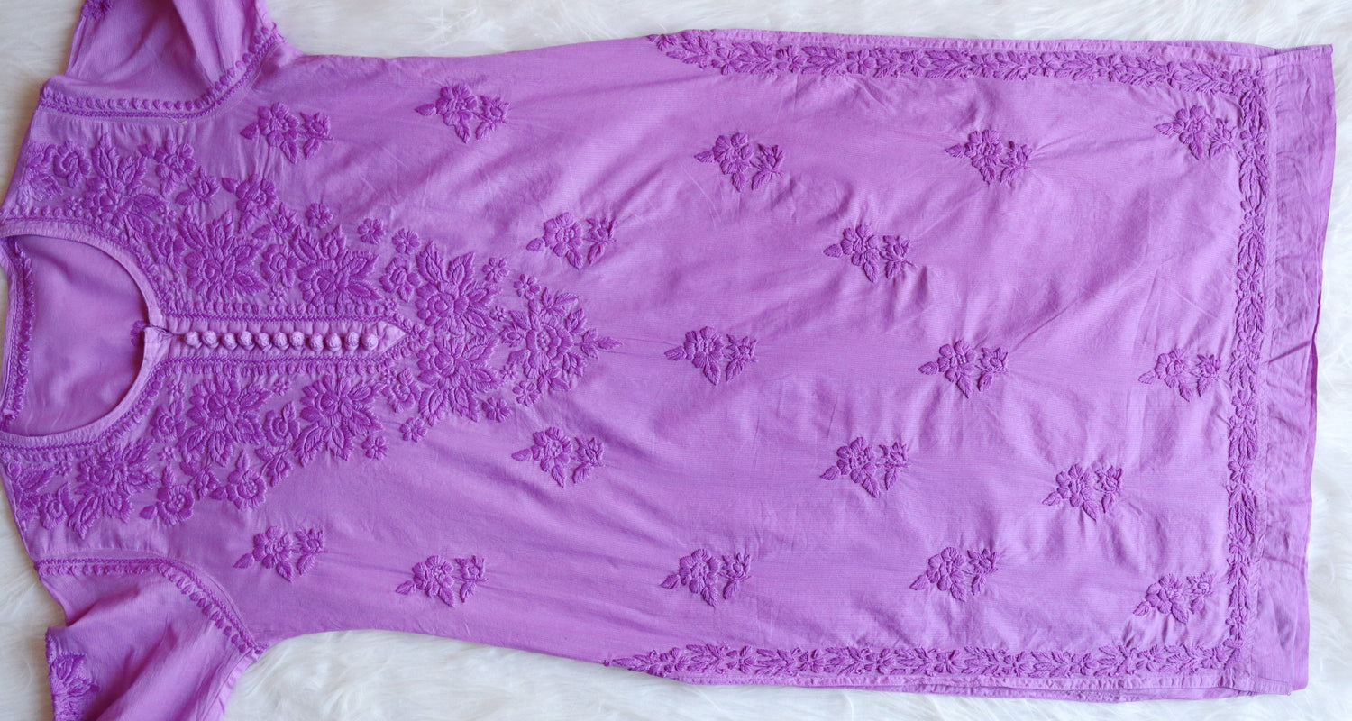 Anaya Purple Rose Rayon Kurta