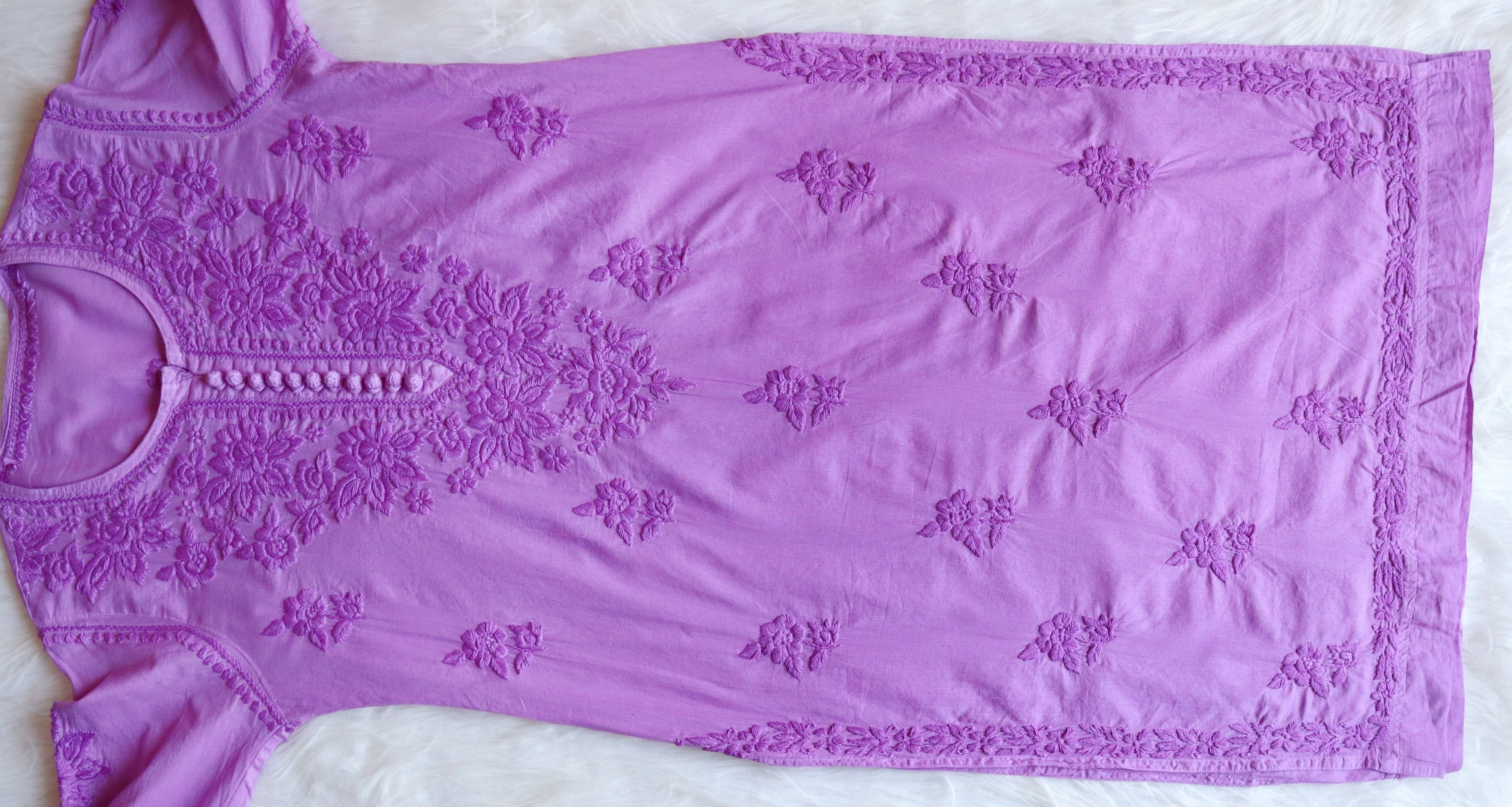 Anaya Purple Rose Rayon Kurta