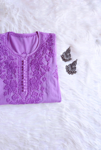 Anaya Purple Rose Rayon Kurta