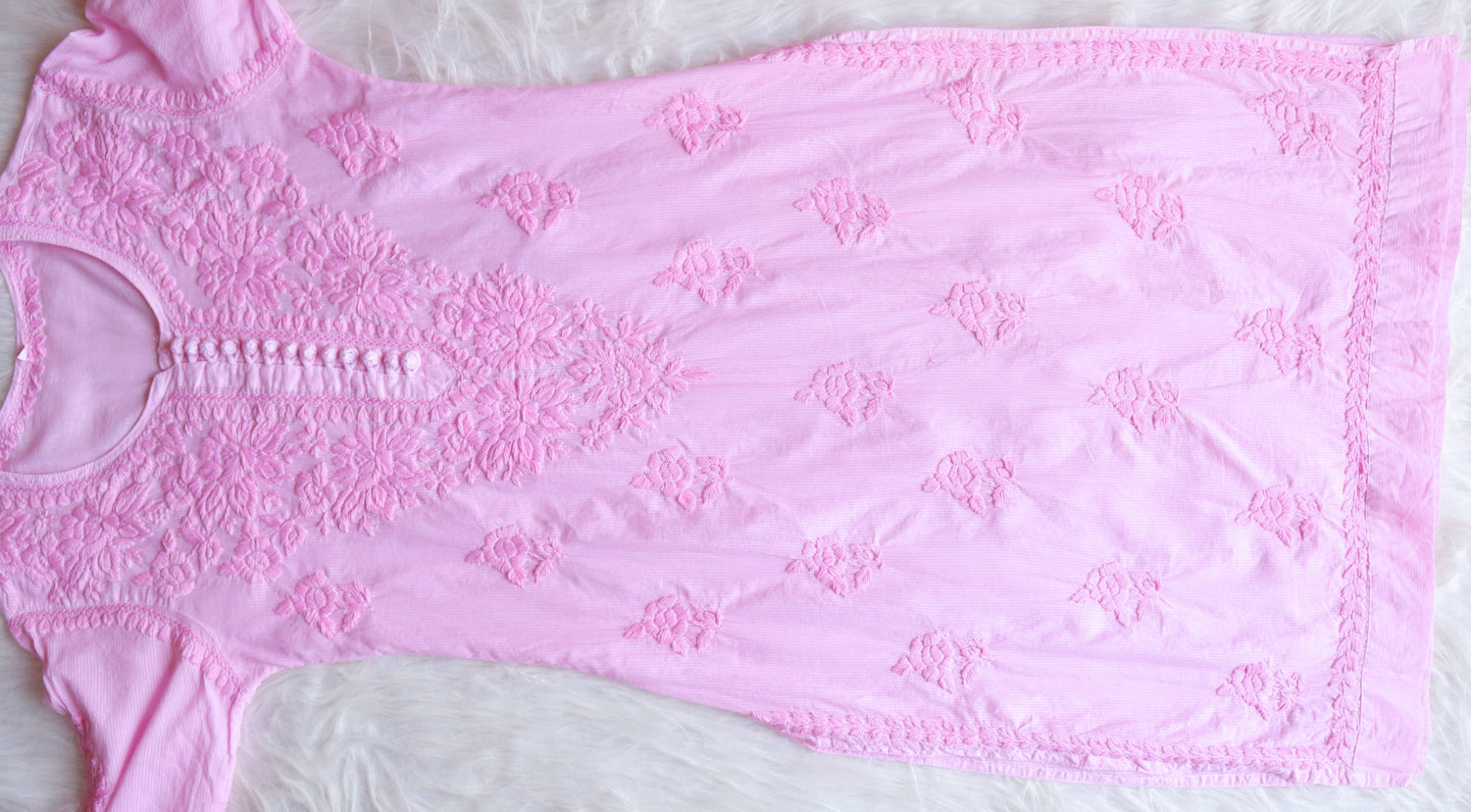 Anaya Baby Pink Rayon Kurta