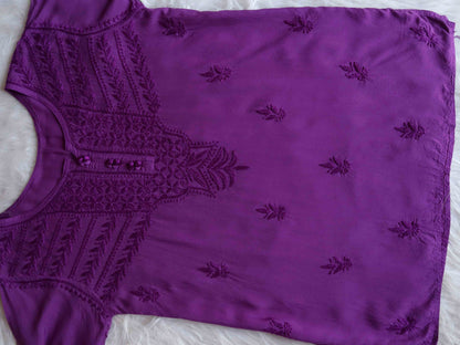 Saheli Deep Purple Modal short top