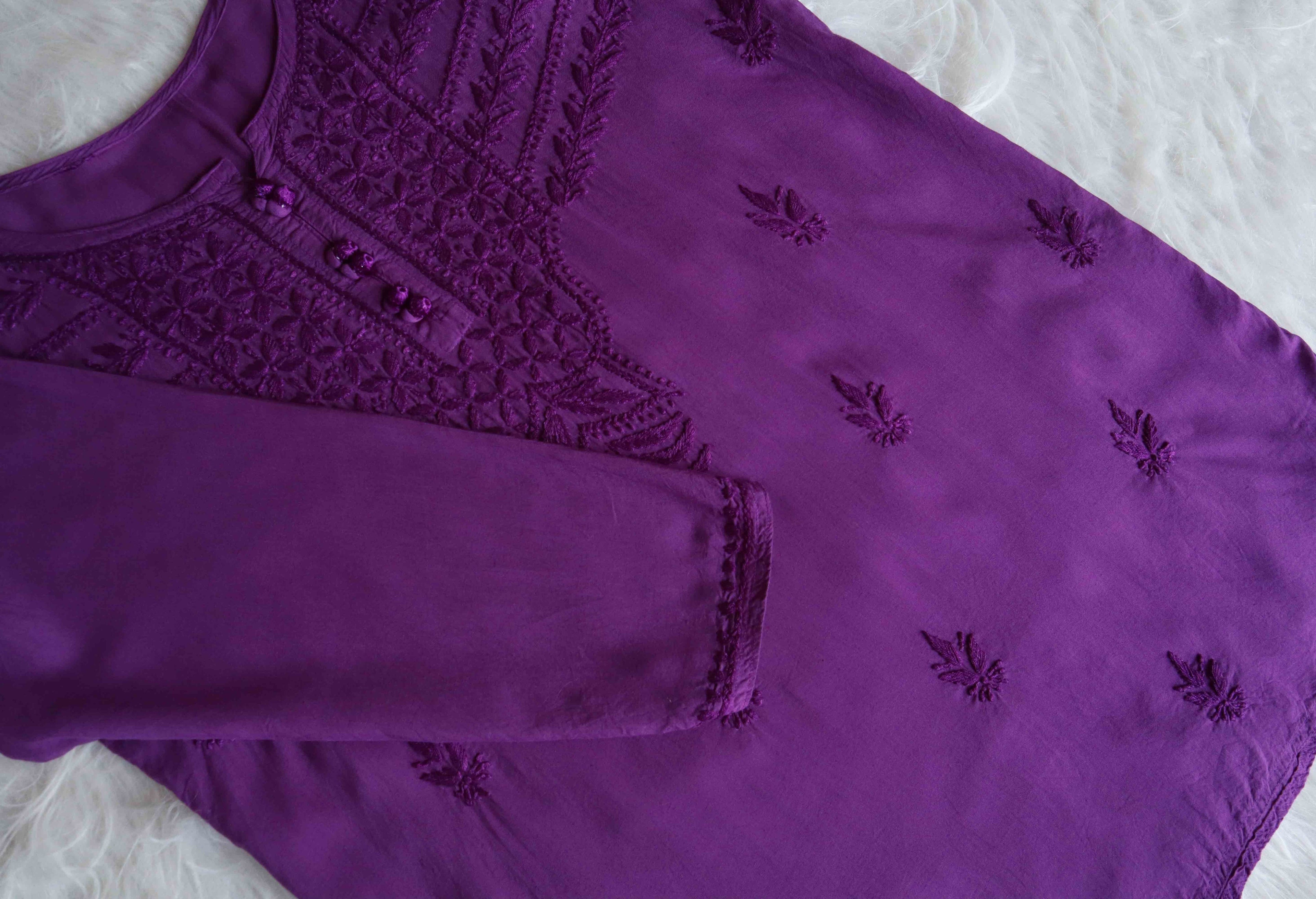 Saheli Deep Purple Modal short top