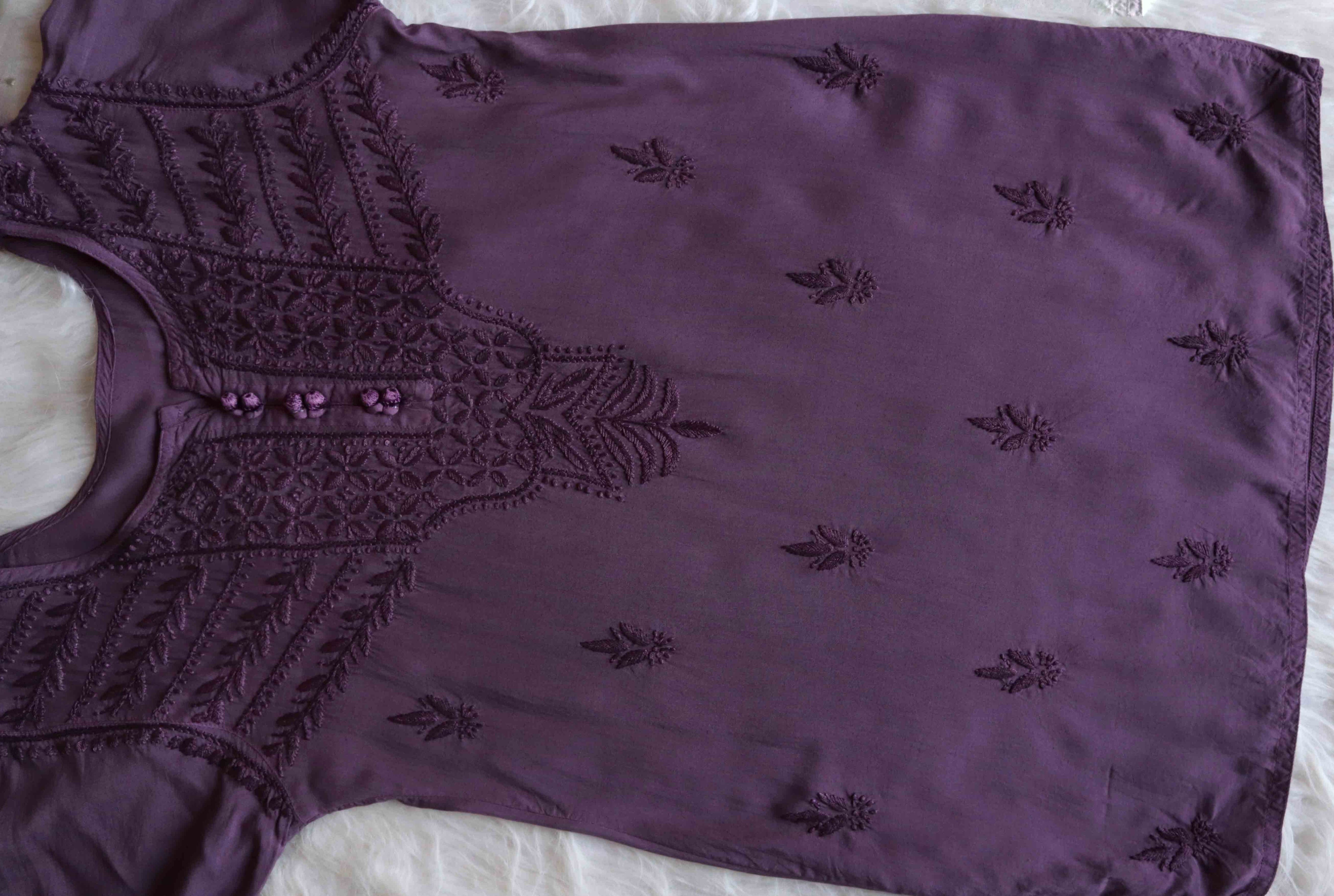 Saheli Smoky Purple Modal short top