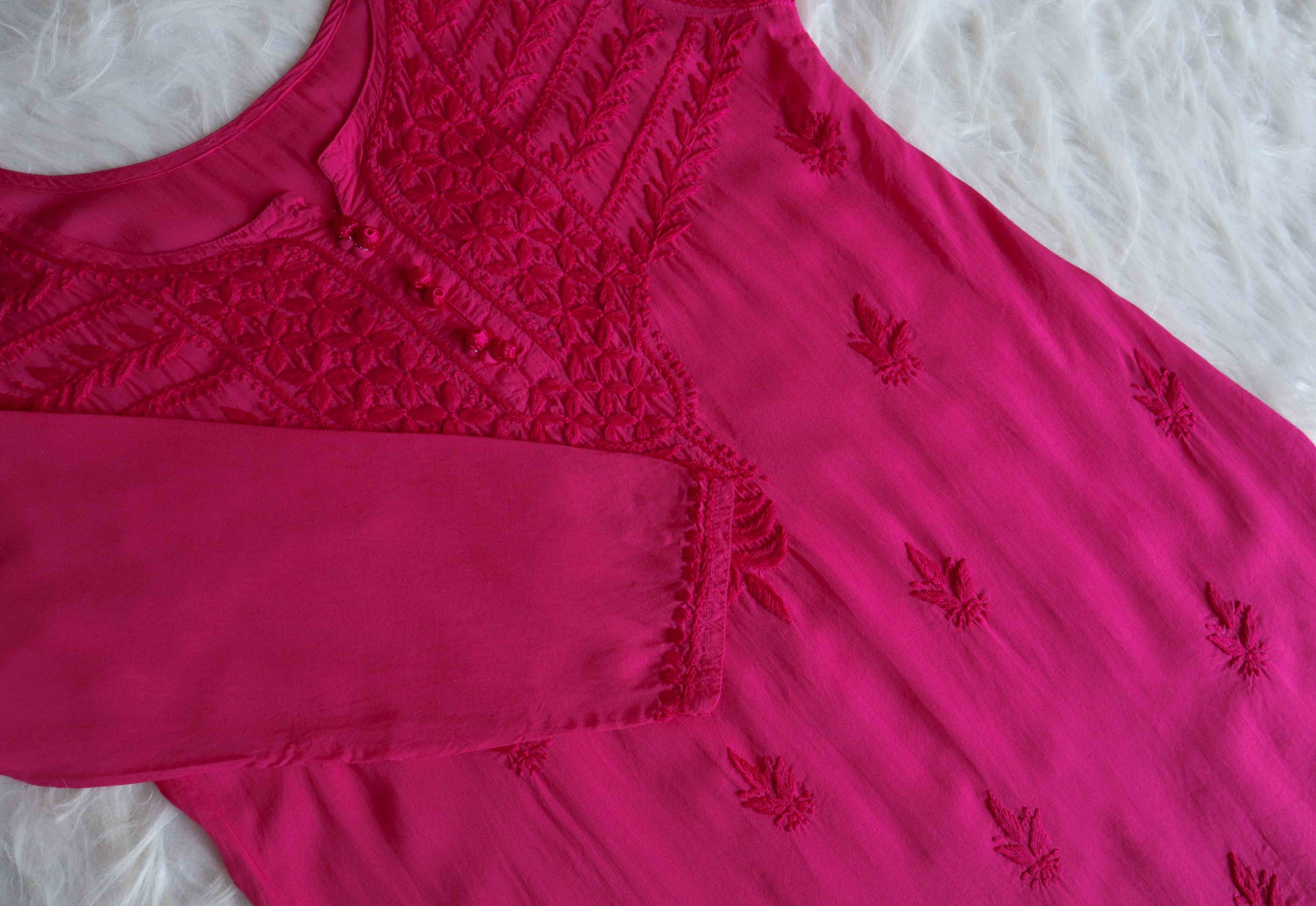 Saheli Deep Pink Modal short top