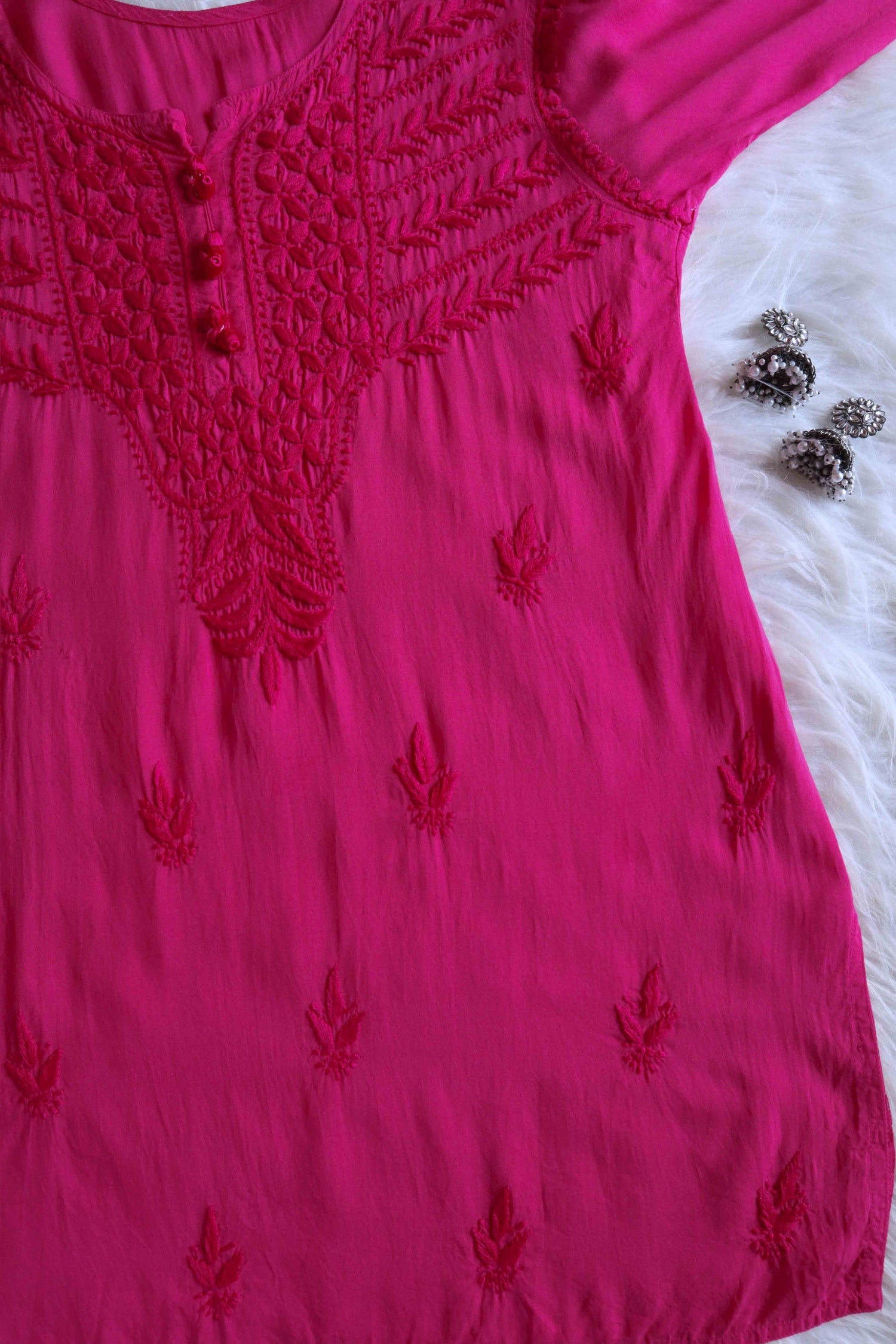 Saheli Deep Pink Modal short top