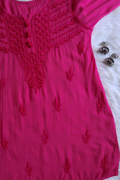 Saheli Deep Pink Modal short top