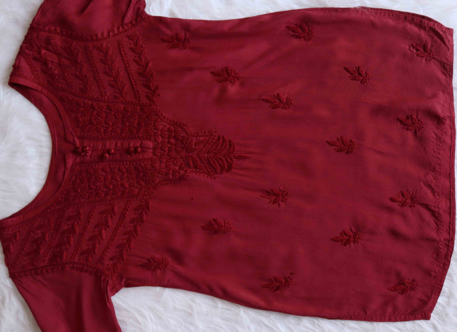 Saheli Maroon Modal short top